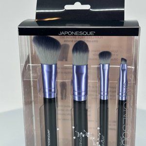 NIB JAPONESQUE Eye Defining Bush Set 4 Piece Eyeshadow Makeup Brush Esse…